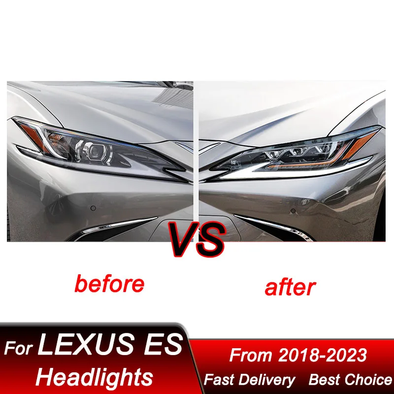 Car Headlights For Lexus ES ES350 ES200 18-23 full LED new style Headlamp Assembly Upgrade Projector Lens Accessories Kit