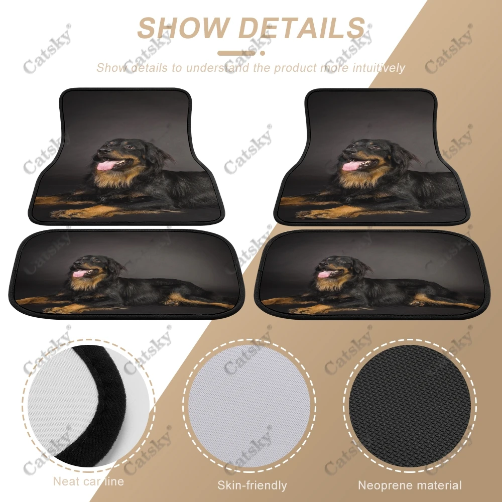 Hovawart animal Car floor mats universal car floor mats stylish dirt-resistant and waterproof car carpets front and rear 4 pcs 2