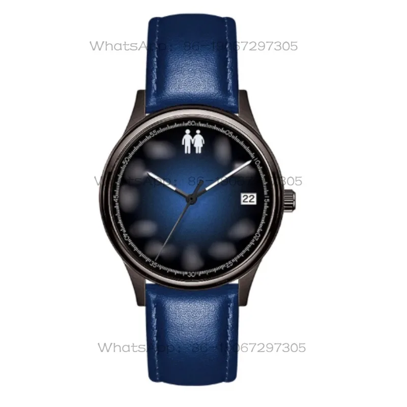 Niche personality creative green men's luminous calendar quartz watch
