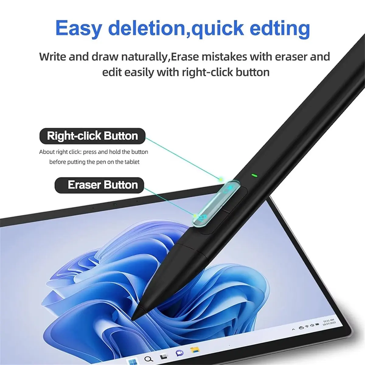 Hot Sale Slim Pen 2 for Pro 9/8/7/6/5/4/3/X, Go 3/2/1,Book 3/2/1,Laptop 4/3/2/1,Studio /2/1,USB-C Charge