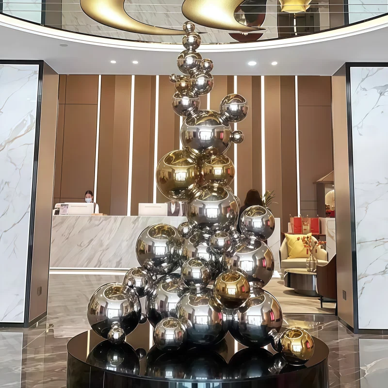 La sculpture de boules combinées Thriving Combination Ball est un objet d'exposition artistique pour les villas, les galeries, les hôtels, les bureaux, les magasins et les couloirs.