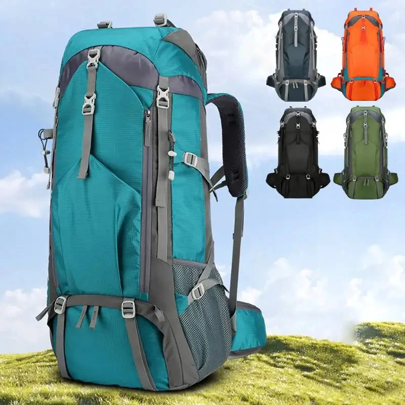 

70L Camping Backpack Travel Bag with Shoes Pocket Hiking Climbing Bags Mountaineering Sport Knapsack Waterproof Luggage Rucksack