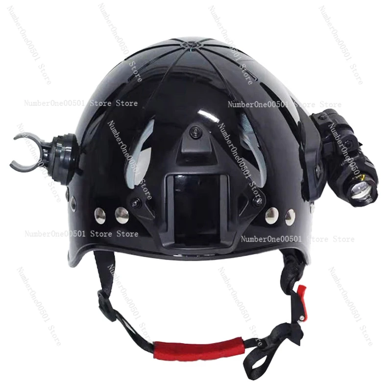 ​Diving Helmet Anti Impact Corrosion Proof for Seawater Red Yellow Tactical Water Rescue Safety Helmet