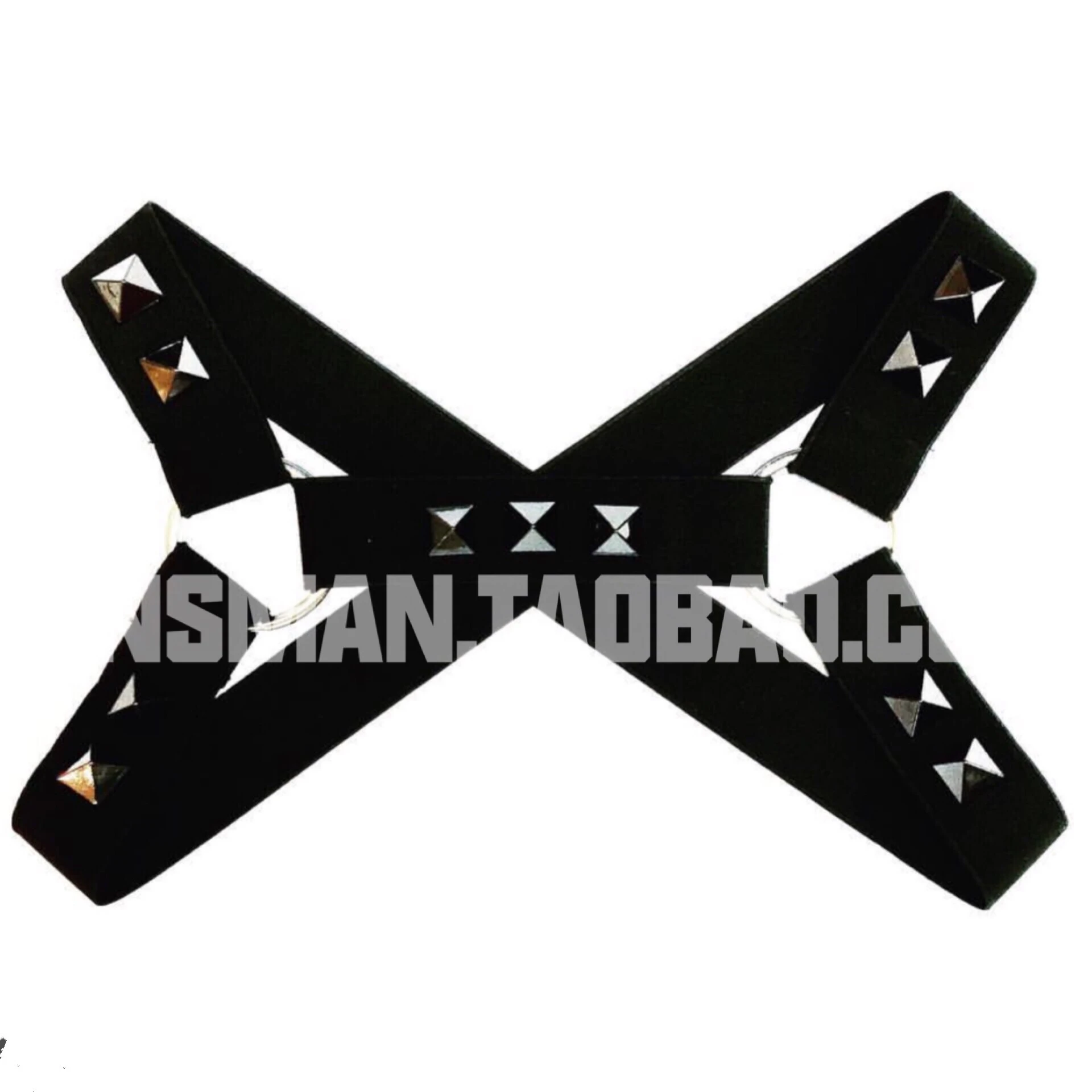 Nightclub Male Singer Elastic Muscle Strasp Rivets Chest Strap Sexy Sports Bandage Party Stage Theme Costumes WP