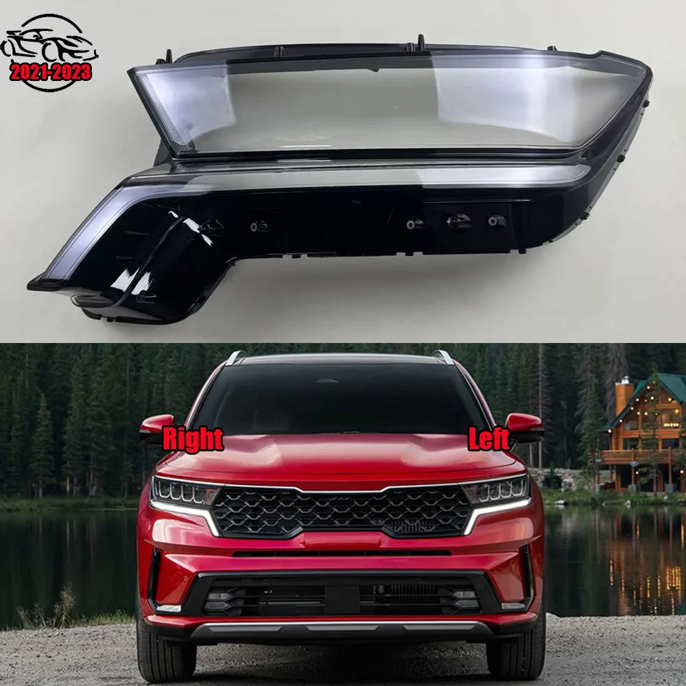 

For Kia Sorento 2021 2022 2023 Front Headlight Cover Transparent Mask Headlamp Lamp Shell Replace Original Lampshade Plexiglass