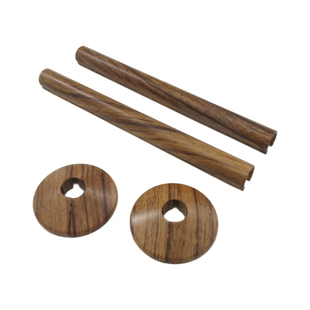 4PCS 15mm Wood Grain Ring Radiator Pipe Cover For Heating Pipes,Gas Pipes,Drainage Pipes Pipe Decorative Ring Plastic Tool