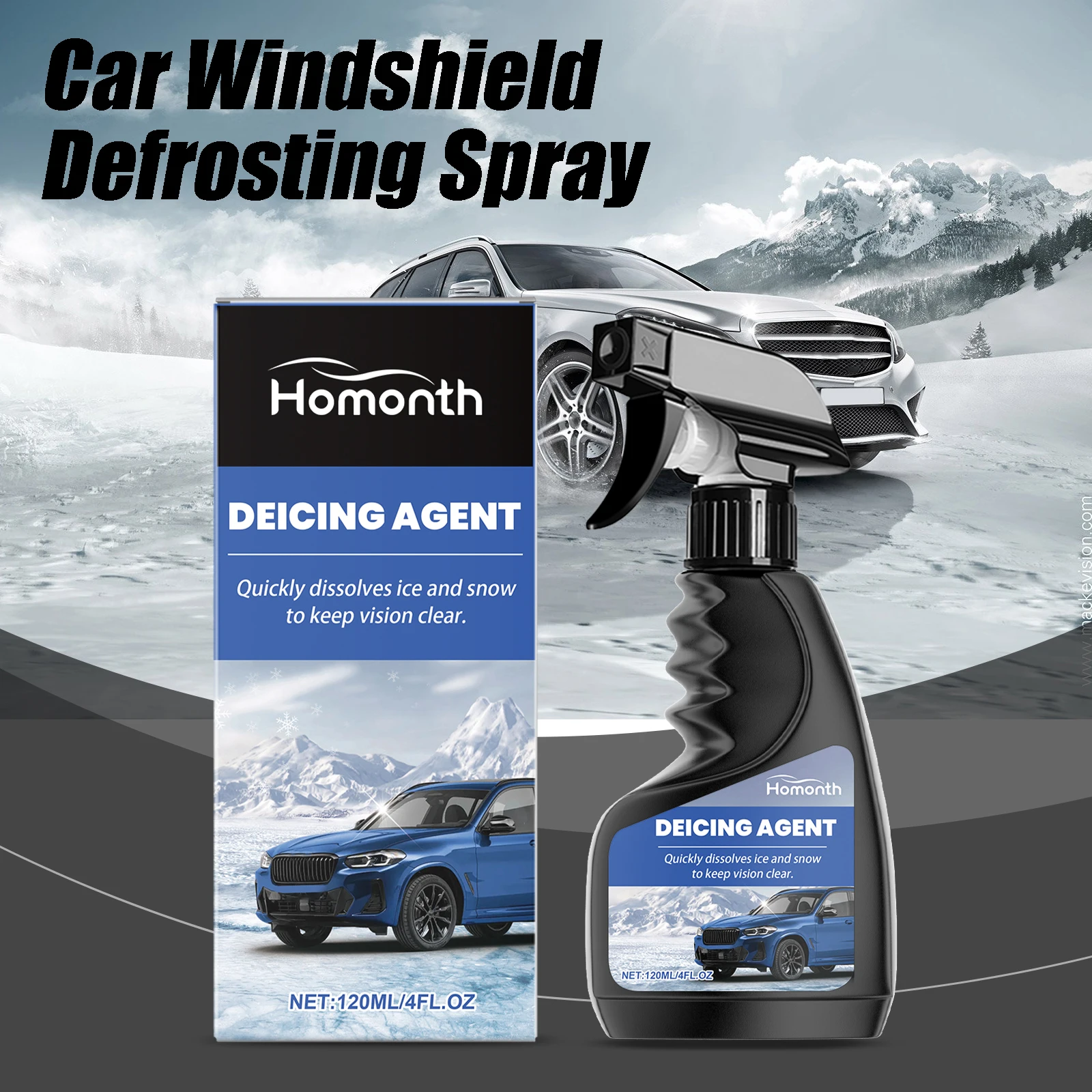 زجاج السيارة الأمامي إزالة الجليد رذاذ فوري مضاد للضباب وإزالة الجليد الشتاء نافذة السيارة إزالة الجليد رذاذ الملحقات القيادة الآمنة التجمد