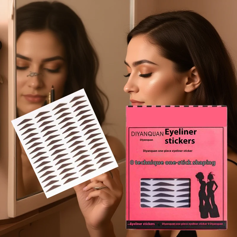 300 ชิ้น/กล่องอายไลเนอร์กันน้ำแสตมป์สติกเกอร์การปั้นแบบแท่งเดียวใช้งานง่ายกันน้ำกันเหงื่อกันเหงื่อ