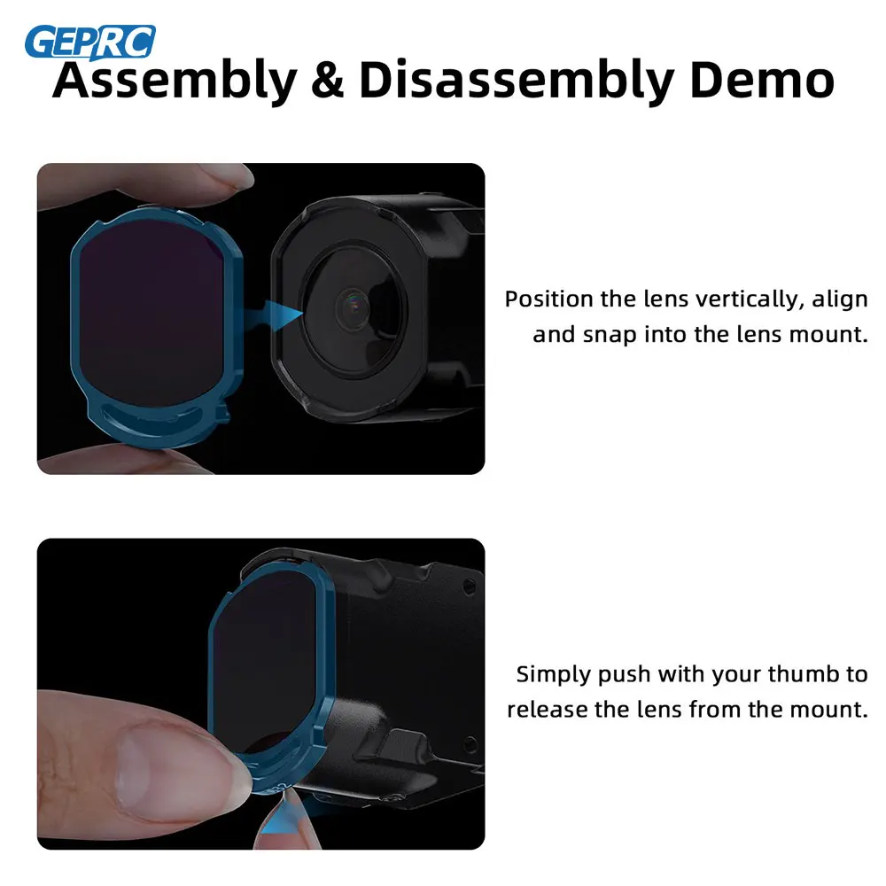 Filtro per Fotocamera GEPRC Aggiornato DJI O4 Air Unit Pro, Filtro UV ND8 ND16 ND32 ND64 in Vetro per Accessori Quadricottero Fai-da-Te