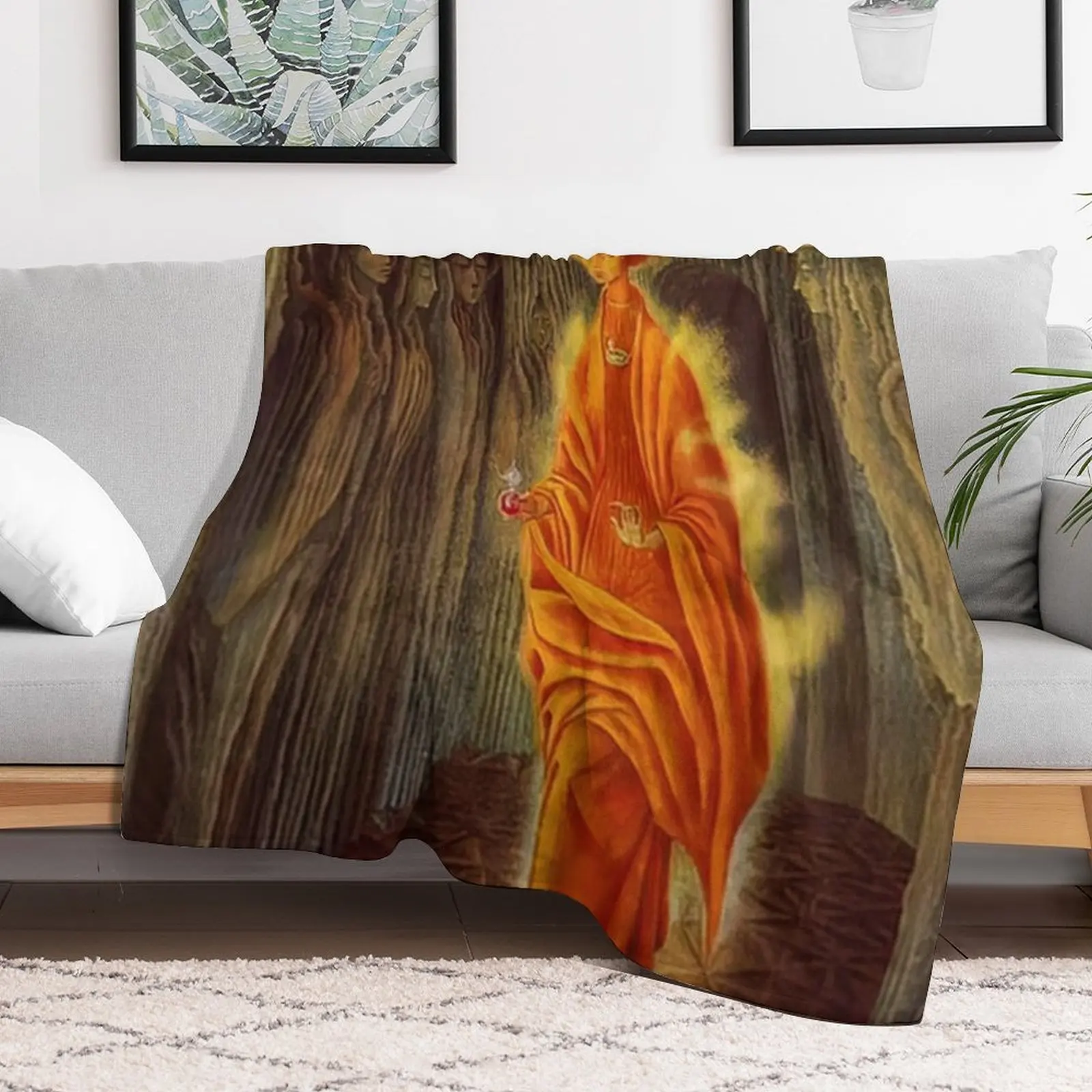 The Call by Remedios Varo Throw Blanket