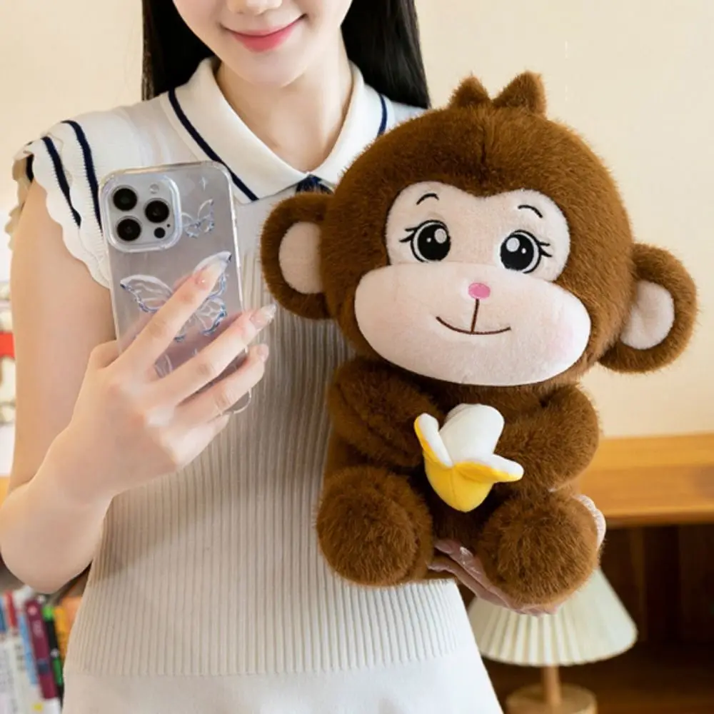 Confortable moelleux banane singe en peluche PP coton dessin animé singe en peluche poupée Kawaii doux banane singe poupée enfants cadeau