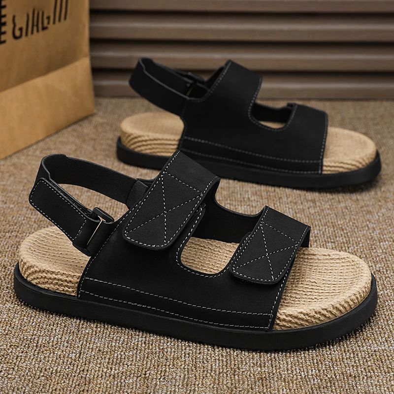 Men's Sandals Summer Outdoor Wear Anti-Slip Deodorant Beach Sports Thick Bottom Beach Shoes Soft Bottom Not Tired Feet