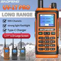 Baofeng UV-17 Pro Walkie Talkie Long Range Dual Band 999CH VOX Flashlight Type-C Charger Portable Ham Two-Way Radio For Camping