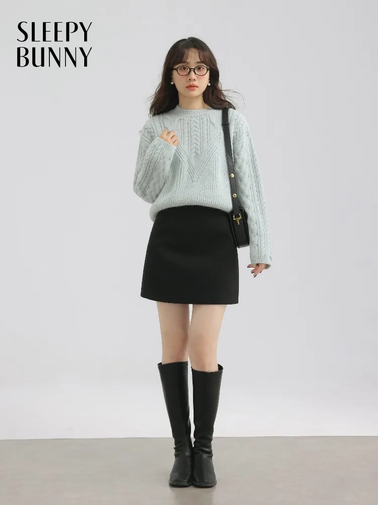 

Женский вязаный свитер, свободный пуловер, джемпер, теплый повседневный топ с заниженными плечами и мягкой свободной посадкой для осенне-зимнего слоя