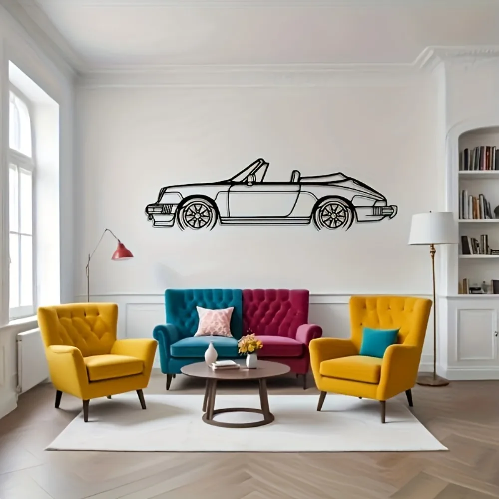 CIFBUY Metal Wall Art Vintage Convertible Rustproof Garage Hanging Ornament Retro Auto Sculpture Home Decor Gift Sign