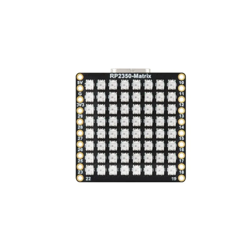 Waveshare RP2350-Matrix,Microcontroller Development Board,Dual-core And Dual-architecture Design, Onboard 6-Axis Sensor And 8X8