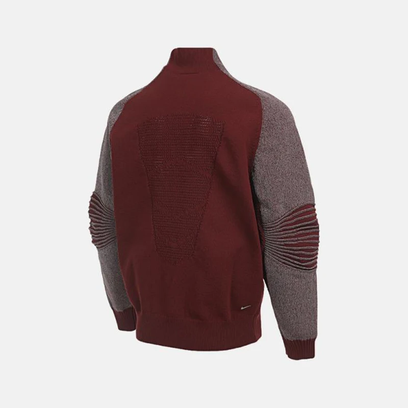 Nike Authentic Winter Style Men's Stand Collar Knit Patchwork Pullover Sweater HV1400-619