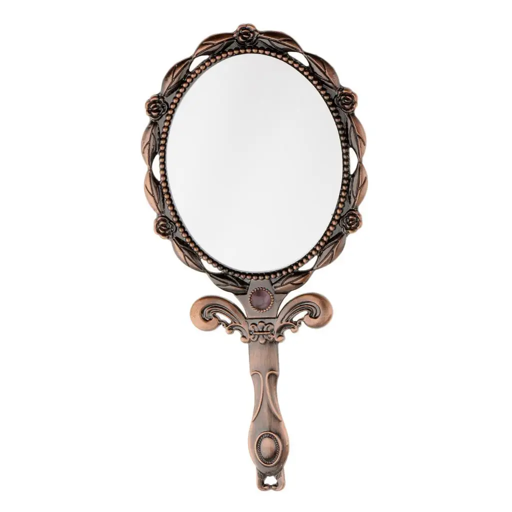 Vintage antieke handheld opvouwbare cosmetische make-up compacte handspiegel mini