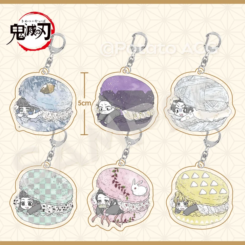 

Demon Slayer: Kimetsu No Yaiba Брелок Камадо Танджиро Камадо Незуко Аниме Периферийное творчество Макарон Подвеска для школьной сумки