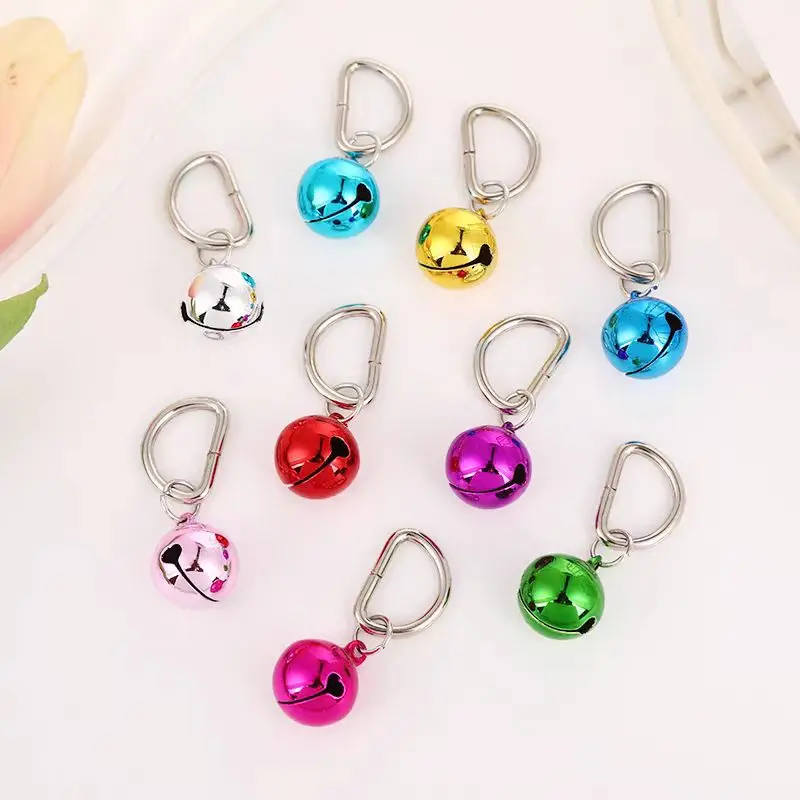 14/18mm Random Color Pet Dog Pendant Bells Decorative Items Ringer Copper Pet Necklace Accessories Decorations Collar Necklace