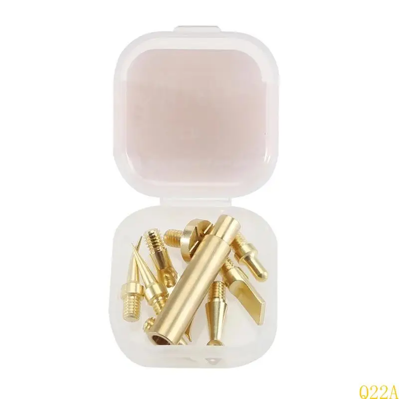 Q22A Solder Iron Tip 3D Printing Modify Finishing Tool Brass Thread Tertanam