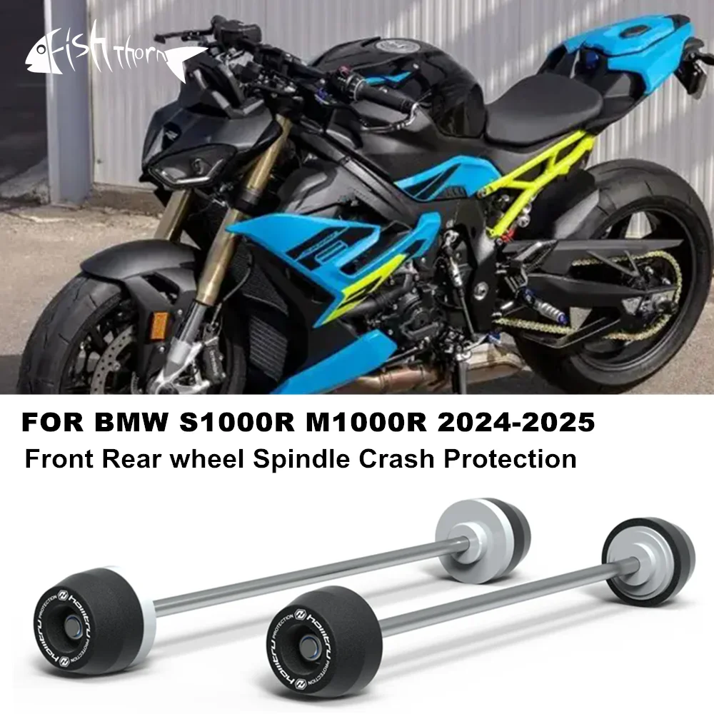 

For BMW S1000R M1000R S1000RM S 1000R 2024-2025 Motorcycle Front & Rear Axle Fork Crash Sliders Wheel Protection