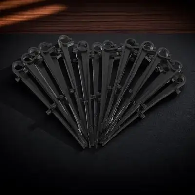 20Pcs Mesh Guard Clips Black Plastic Gutter Hook Fixing Clips for Rain Gutter Guard Installation Maintenance Tool