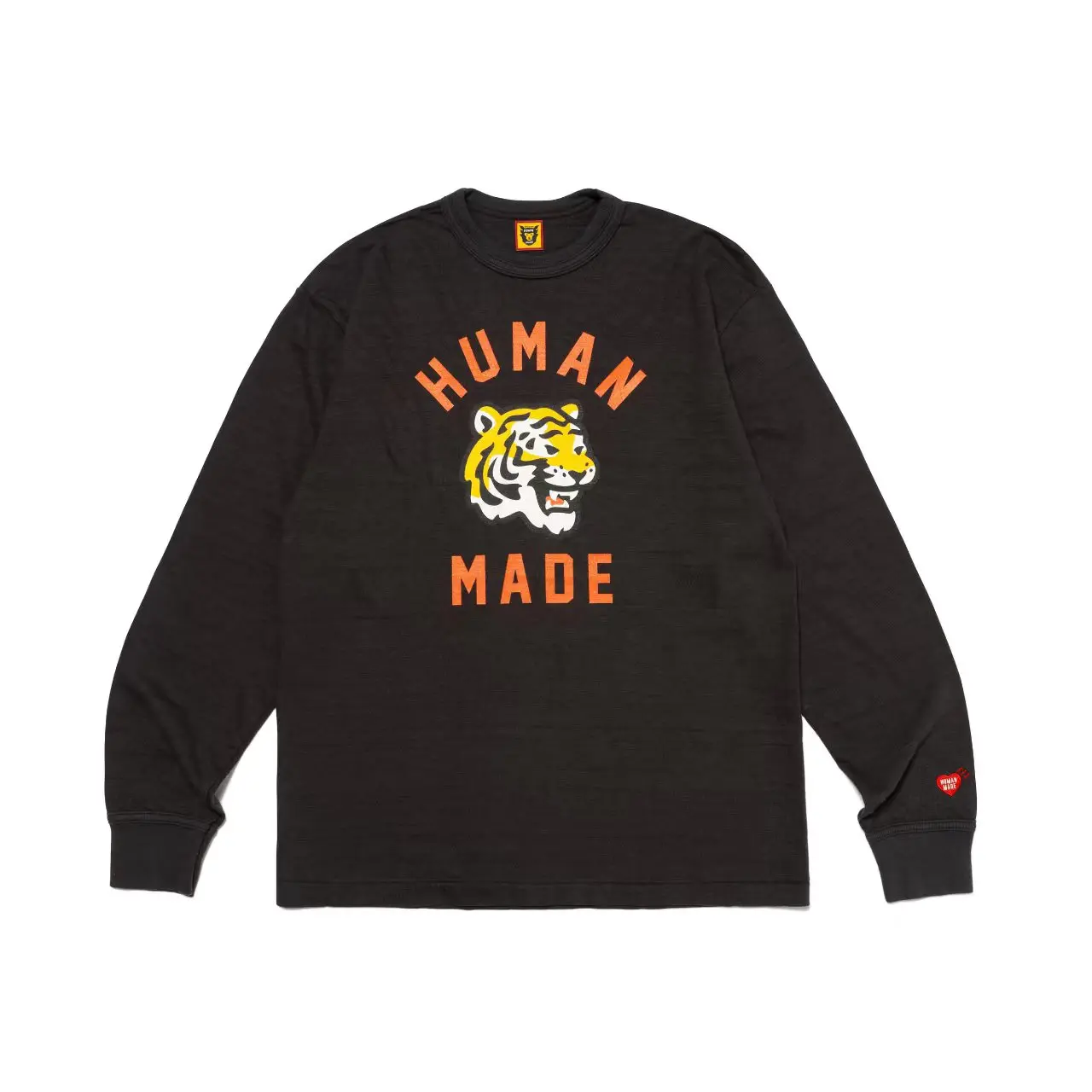 Human Made Tiger Print Long Sleeve Tee Loose Streetwear Unisex Casual Top