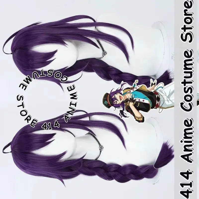 

Game & Anime Rei Sakuma Cosplay Wig Ensemble Stars Deep Purple Realistic Scalp Heat-Resistant Fiber Synthetic Hair