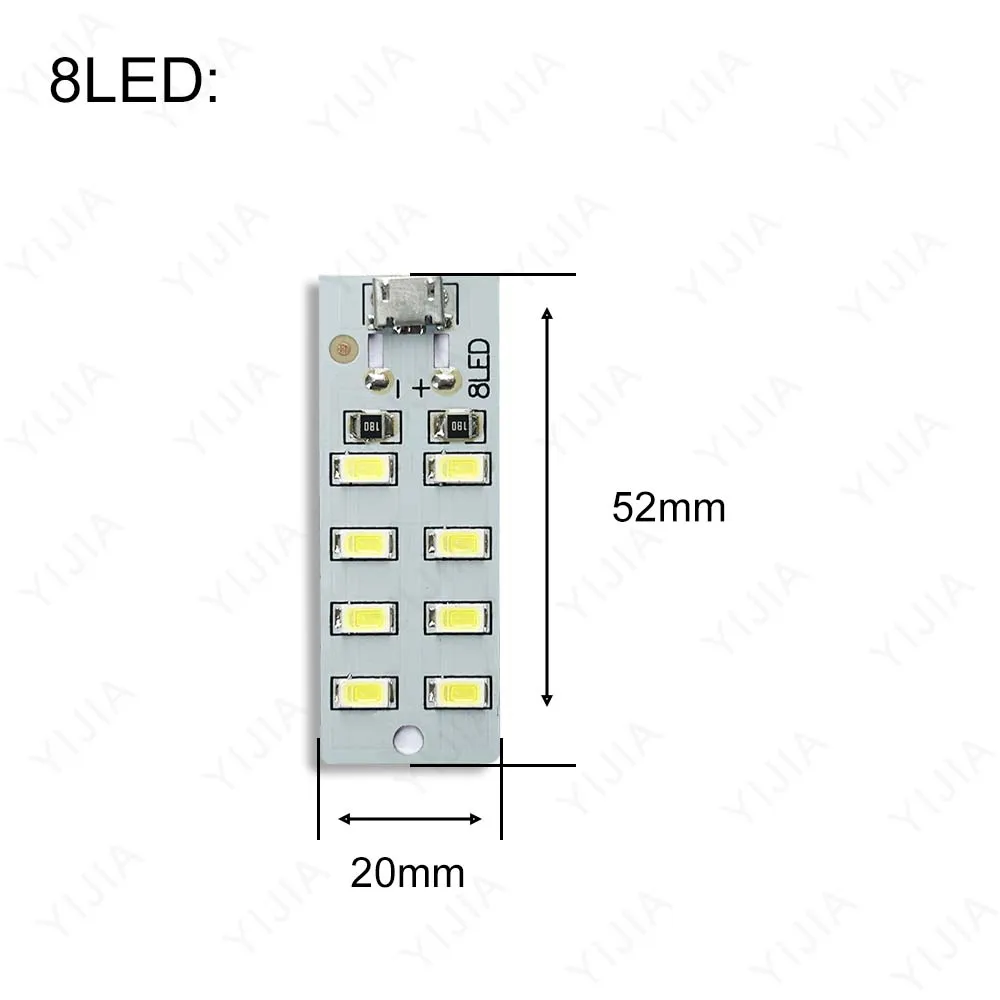 LED SMD 5730 5V White 6000K Mirco USB Direct 5730 LED Lighting Panel Board 430mA~470mA USB Mobile Emergency Lamp For Night Light