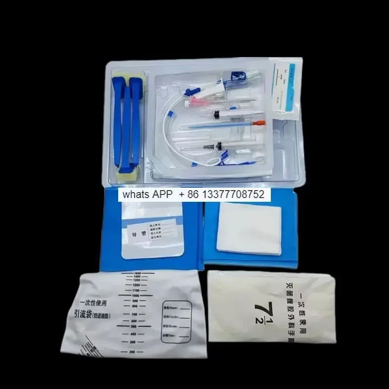 

Disposable thoracic, abdominal, and pigtail indwelling abdominal fluid drainage tube