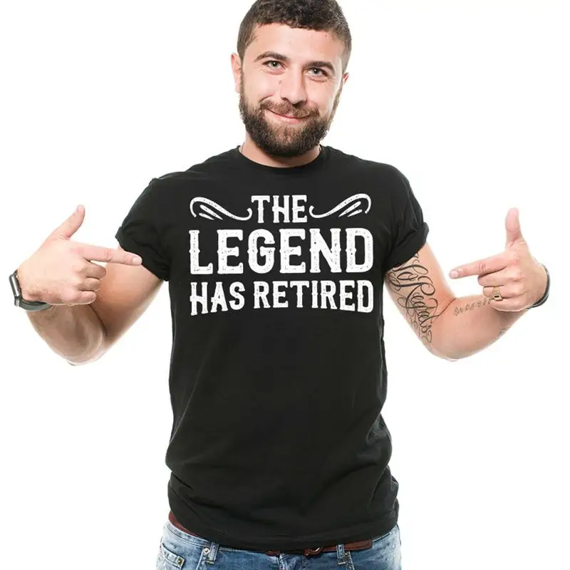 

The Legend Has Retired T Shirt Funny Retirement Mens
