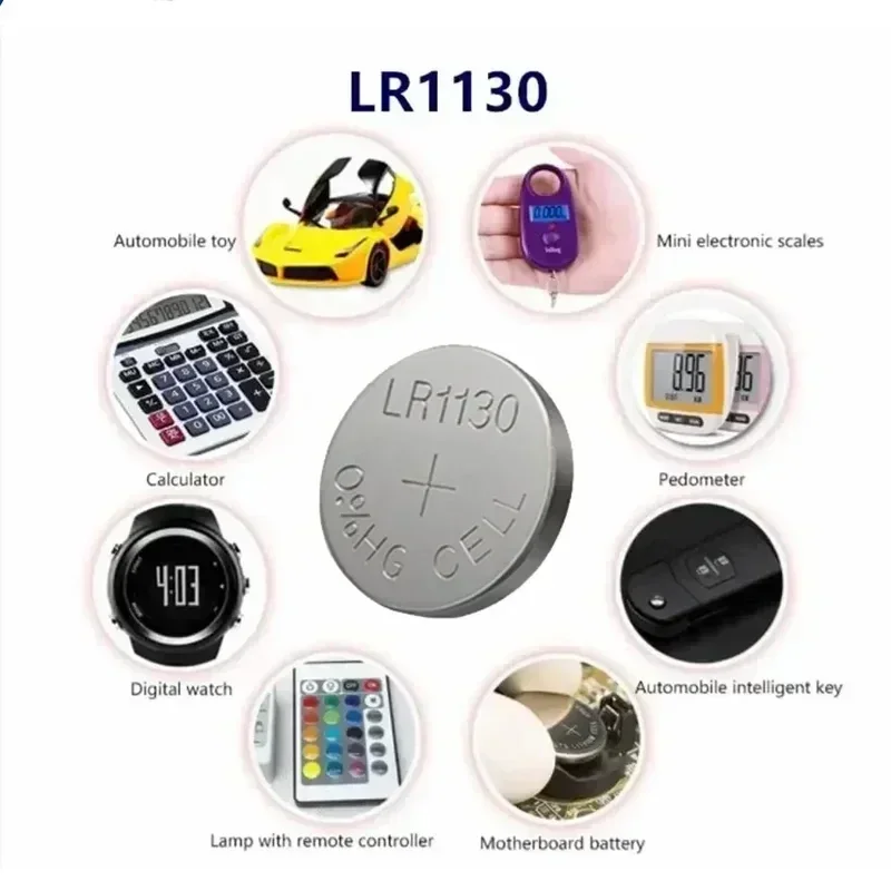 2-50PCS AG10 SR1130 LR1130 189 button battery 389 LR54 L1131 389A 1.5V alkaline button battery watch toy remote control battery