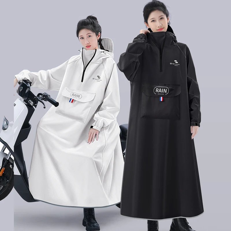 

Full Dody Raincoat Motorcycle Electric Scooter Long Poncho Rainstorm Men and Women Waterproof Outdoor Cycling Travel Rain Wear