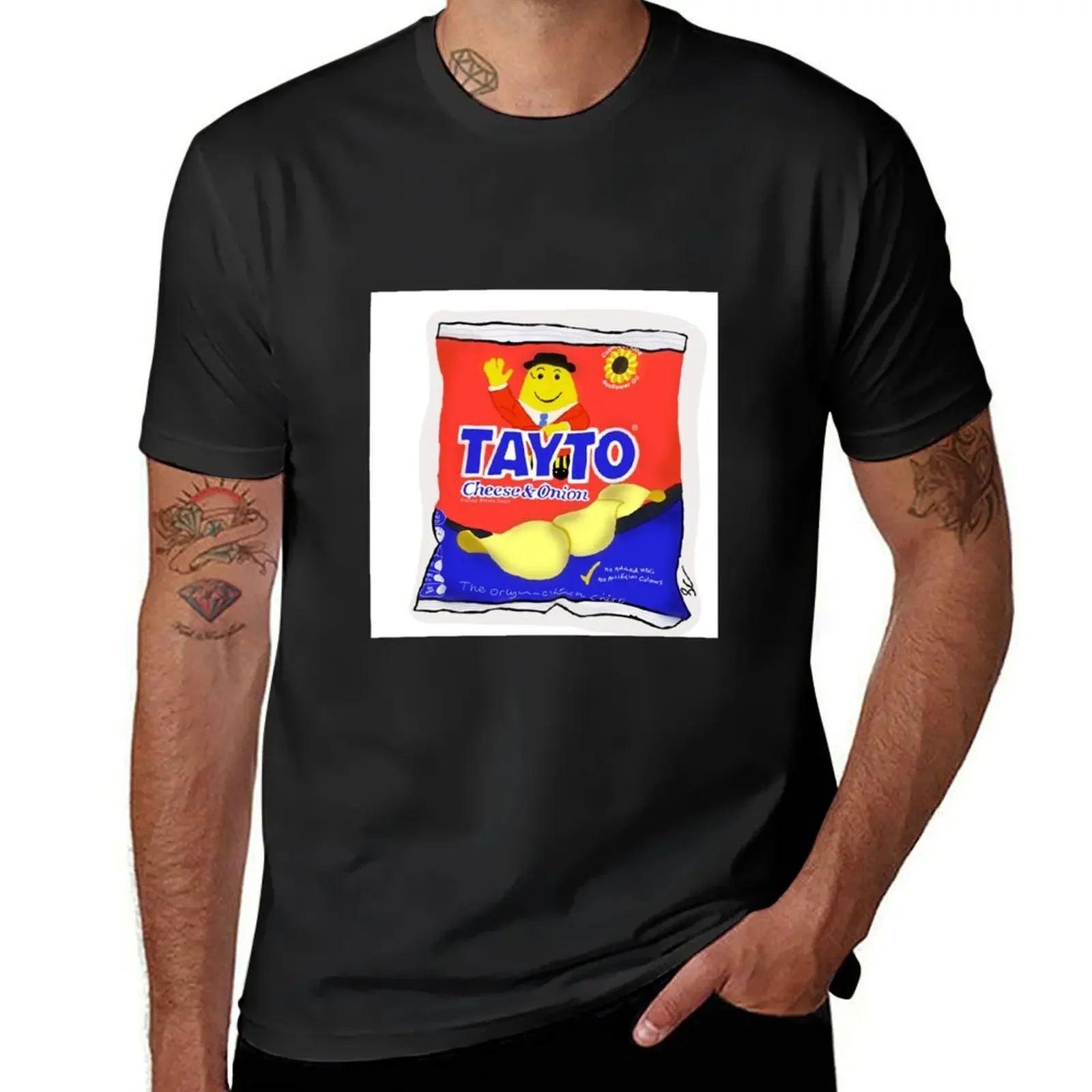 Tayto cheese and onion Irish T-Shirt anime vintage Blouse blacks anime shirts men