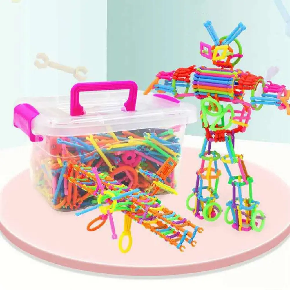 

300/500/800/1000/1200Pcs Creative Children's Puzzle Toys Plastic Mini Size Children's Montessori Toys DIY Assembly Toys