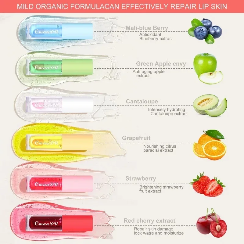 2ml Fruit Burst pachnący przezroczysty olejek do ust nawilżający odżywczy wypełniający usta pielęgnacja skóry balsam do ust lustro wodny błyszczyk do ust makijaż