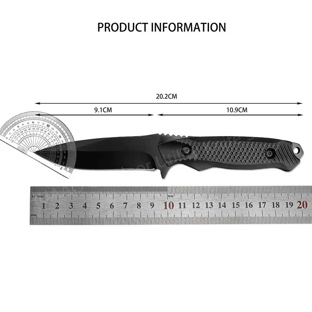 Couteau à lame fixe de Camping de haute dureté, lame 5Cr13Mov, manche en ABS, gaine de couteau fixe, couteau de survie, outils de transport EDC, cadeaux