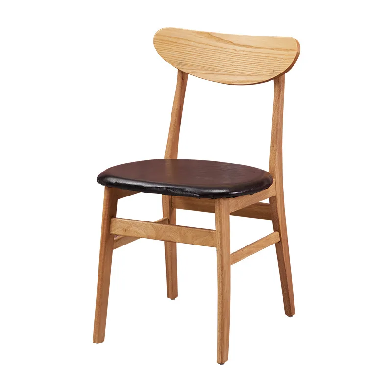 

Casual simple fast dining table and chair combination snack restaurant solid wood dining chairs milk tea dessert shop café small