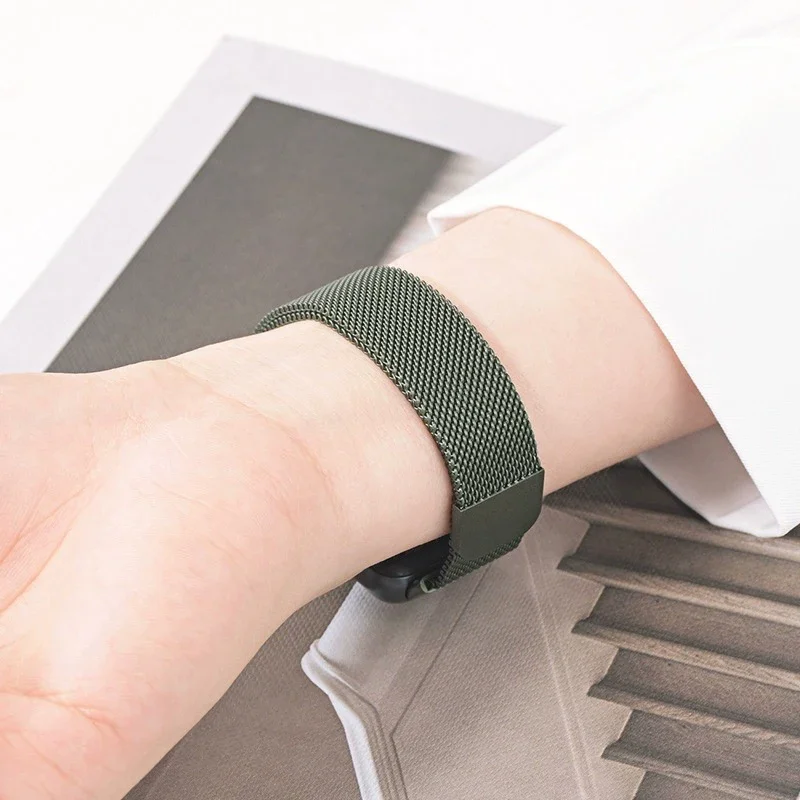 Милианская петля для умных часов Huawei Band 8, магнитные ремешки для наручных часов Correa, металлический браслет из нержавеющей стали, ремешок Huawei Band 8,