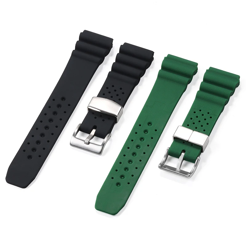 Silicone Watchband 18mm 20mm 22mm for SEIKO SKX007 SKX009 Diving 007 for Abalone Men's Sports Resin Watch Strap Rubber Bracelets