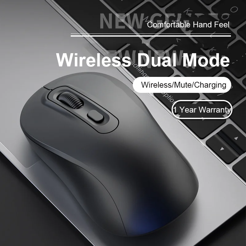 2.4G Bluetooth 5.2 Dual Mode Mouse Wireless Mute Cute Portable USB Rechargeable Gaming Mause Mini Pink Mice For Laptop PC Office