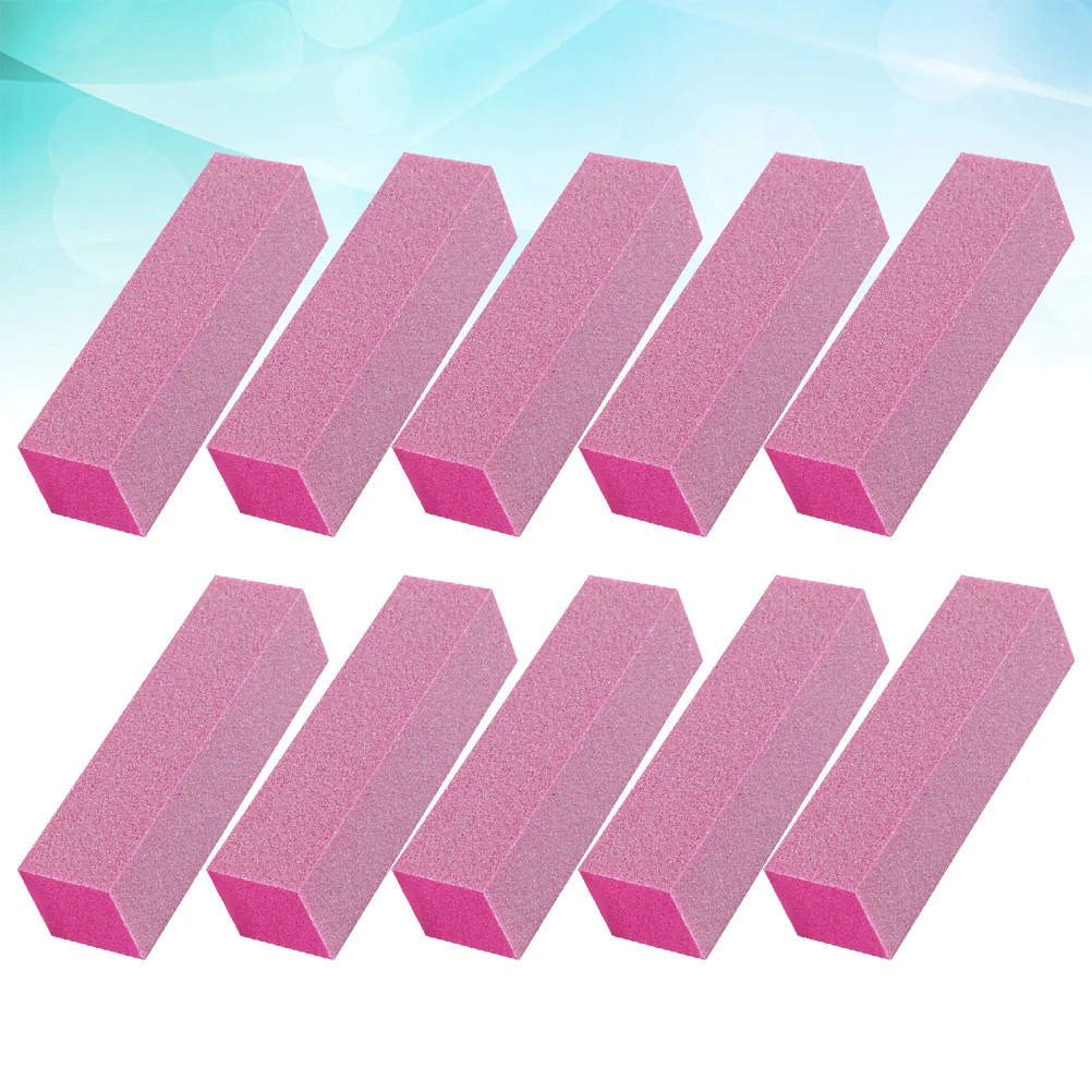 10 قطعة عازلة الأظافر الإسفنج الملمع المشكل ل مانيكير باديكير الوردي المحمولة صالون المنزل استخدام مبرد أظافر #2