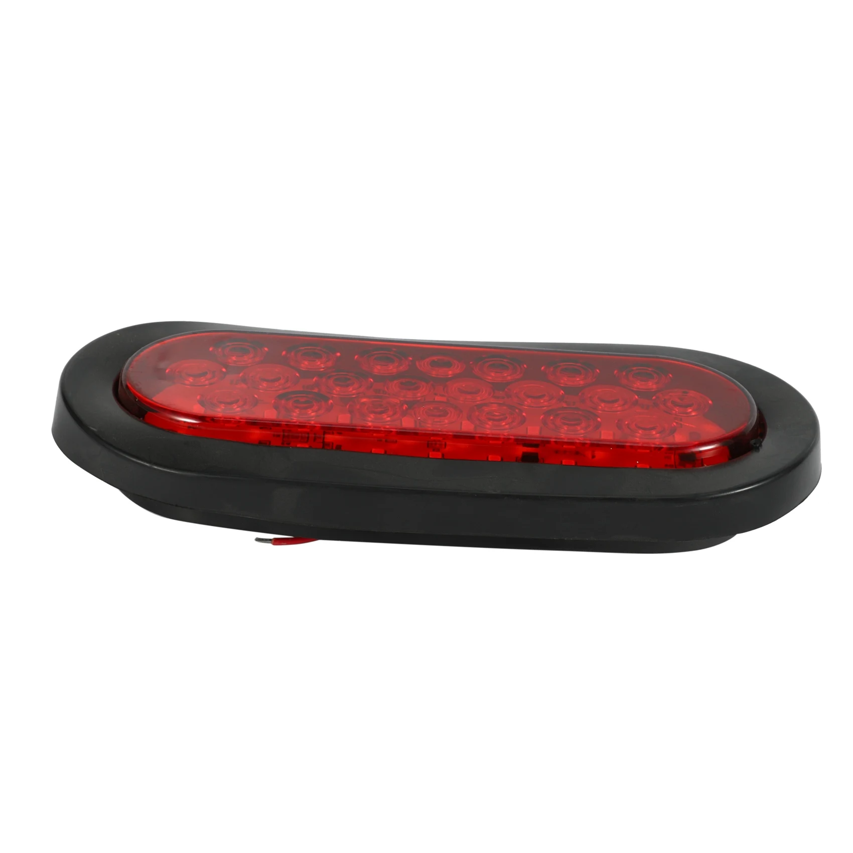 

Хорошо 2 шт. 6-дюймовый овальный красный 22 светодиодный задний фонарь для грузовика, прозрачный задний фонарь заднего хода для грузовика, сигнальная лампа прицепа