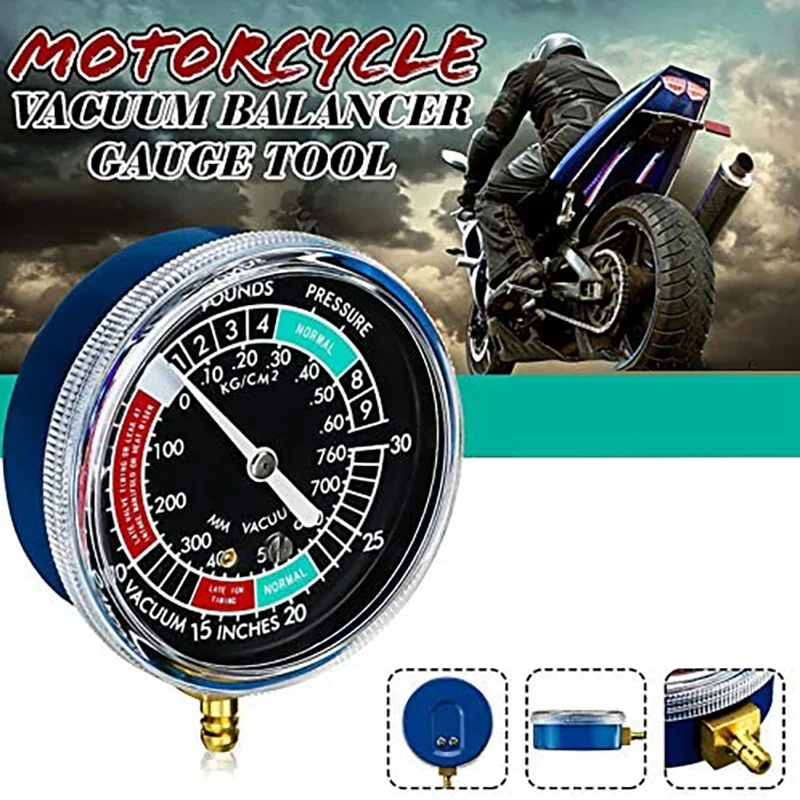 Universal Motorcycle Fuel Vacuum Gauge Carburetor Synchronizer Gauge Meter Balancer Gauge Tool