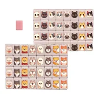 64 + 1 Escape en la playa Mahjong juegos de mesa Tiktok azulejo 24mm Mahjong patrón multiestilo bandera bola batalla queso ajedrez juguetes para adultos