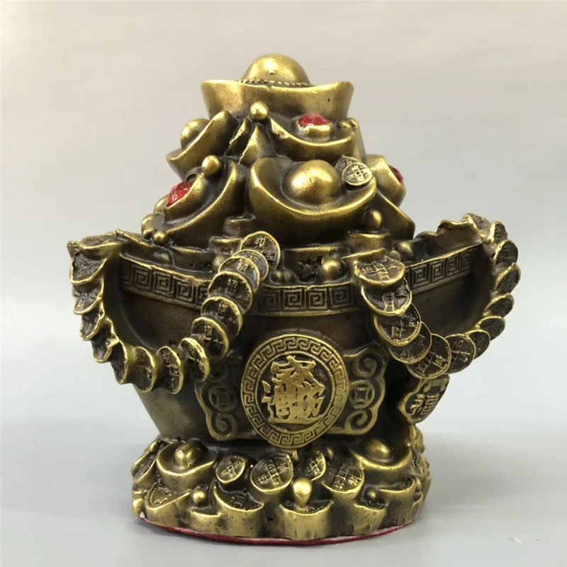 Cornucopia Box Money Ingot Brass Home Crafts Ornaments