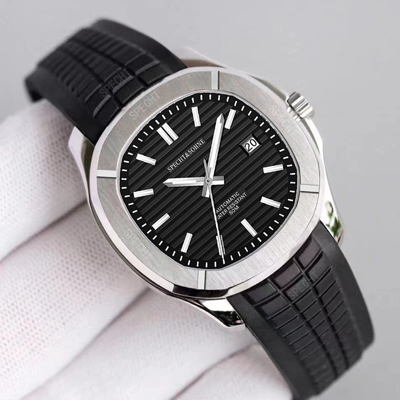 2022 Hot Selling Luxury Brand 42mm Automatic Watch Men Sports Watches Steel Blue Rubber Starp Luminous Military Male Watch