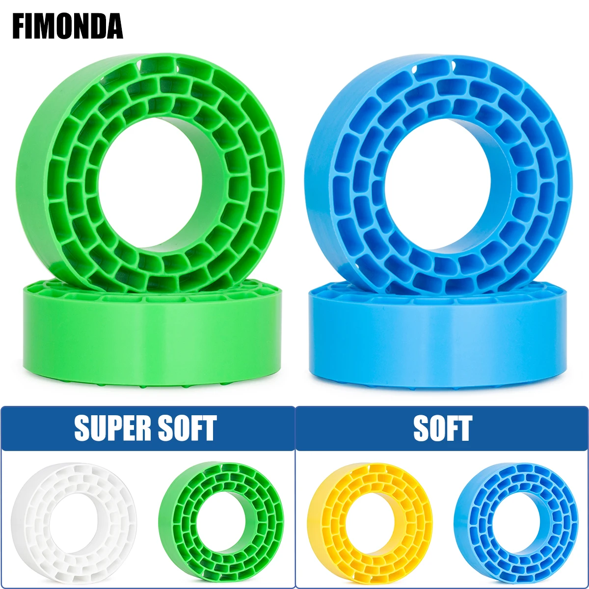 1,55 Zoll wasserdichter Reifeneinsatz aus Silikonkautschuk – perfekte Passform für 95–97 mm RC-Car-Reifen-Upgrade-Teil