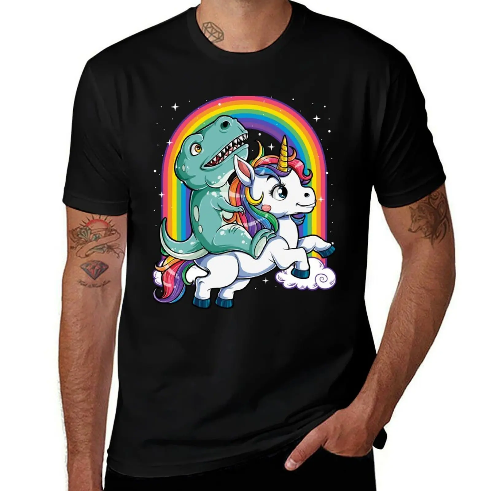 Dinosaur T rex Riding Unicorn Shirt for Girls Women Kids Boys Men Unicorn Dino Lover Gift T-Shirt